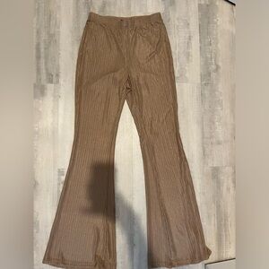 tan flair pants